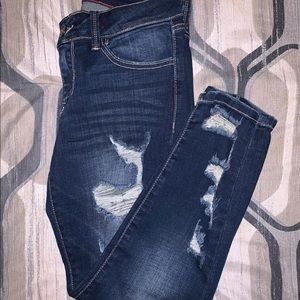 ripped boyfriend jeans.